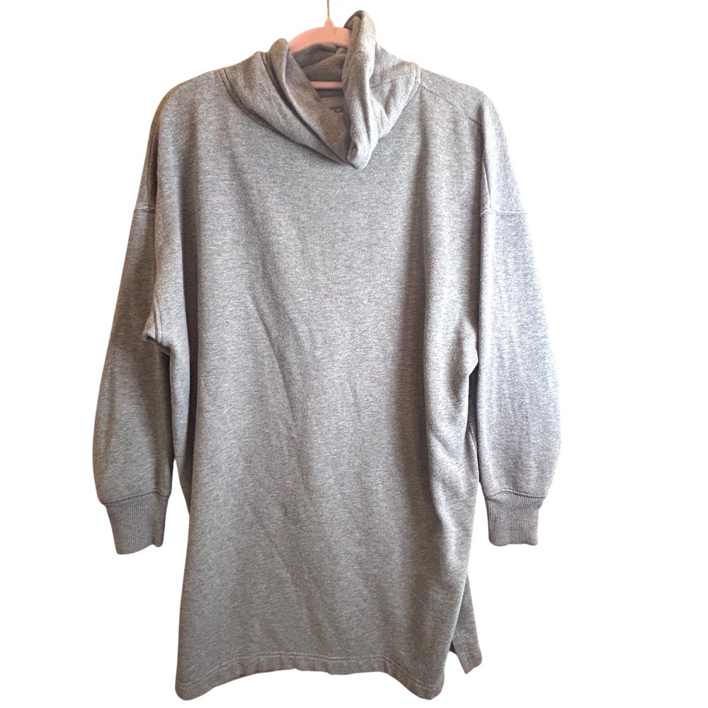 Aerie Gray Fleece Cowl Neck Tunic Sweatshirt Dress M M